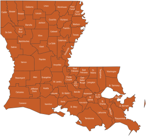 territory map of Louisiana Land Bank